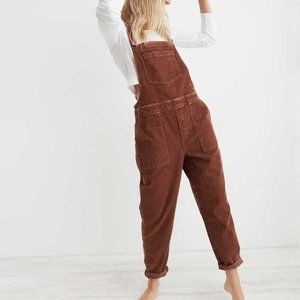 Aerie Corduroy Overalls Size Medium Brown